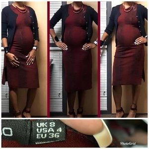 Snake Print Tie Front Maternity Dress. Size 4